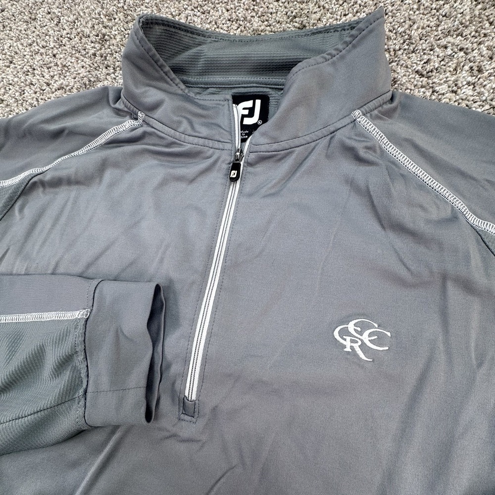 FootJoy FJ Performance Golf Vest Mens XL Gray Outdoors 1/4‎ Zip Preppy Stretch
